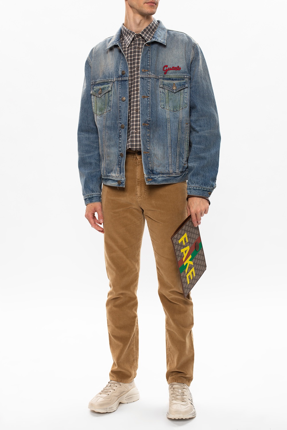 Gucci Tan Cotton Corduroy Trousers – BlackSkinny